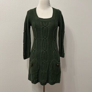 Green Sweater dress